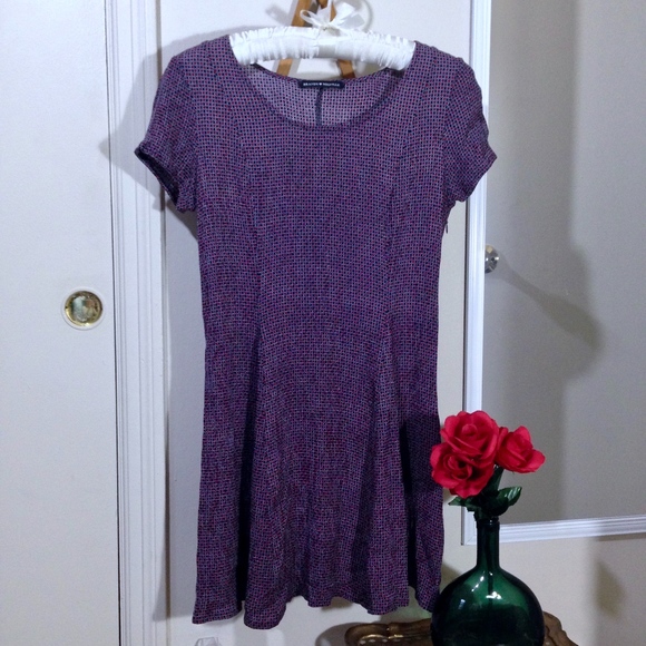 Brandy Melville Dresses & Skirts - BRANDY MELVILLE Skater Dress Fits Blue Red Small